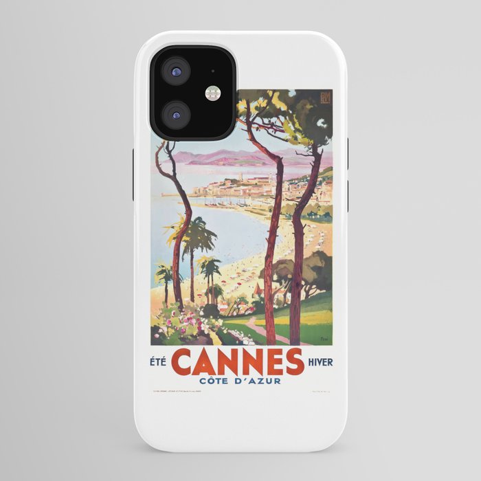1938 France Cannes Cote D'Azur Travel Poster iPhone Case