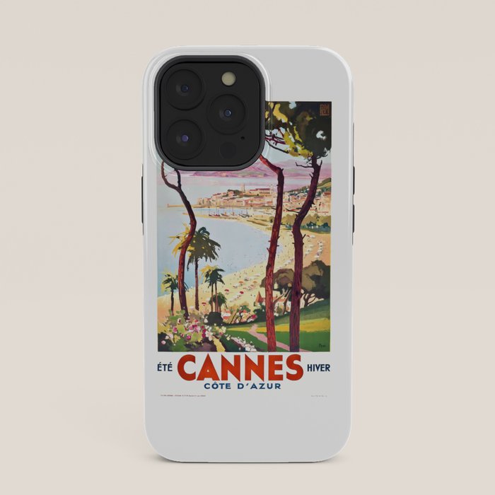 1938 France Cannes Cote D'Azur Travel Poster iPhone Case