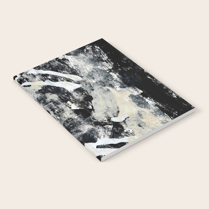 003: a vibrant abstract design in black and white by Alyssa Hamilton Art  Notebook