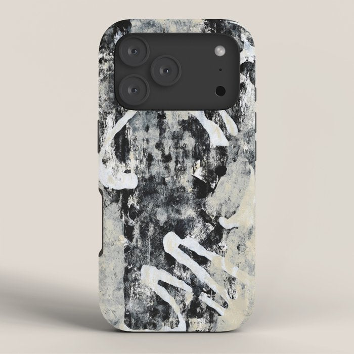 003: a vibrant abstract design in black and white by Alyssa Hamilton Art  iPhone Case