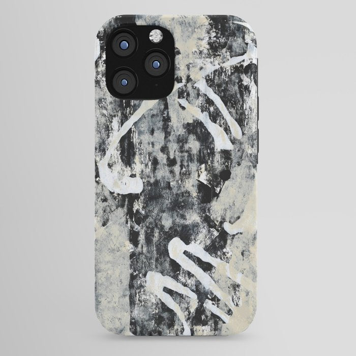 003: a vibrant abstract design in black and white by Alyssa Hamilton Art  iPhone Case
