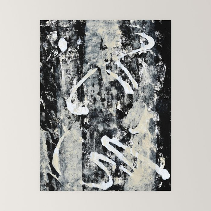 003: a vibrant abstract design in black and white by Alyssa Hamilton Art  Mini Art Print