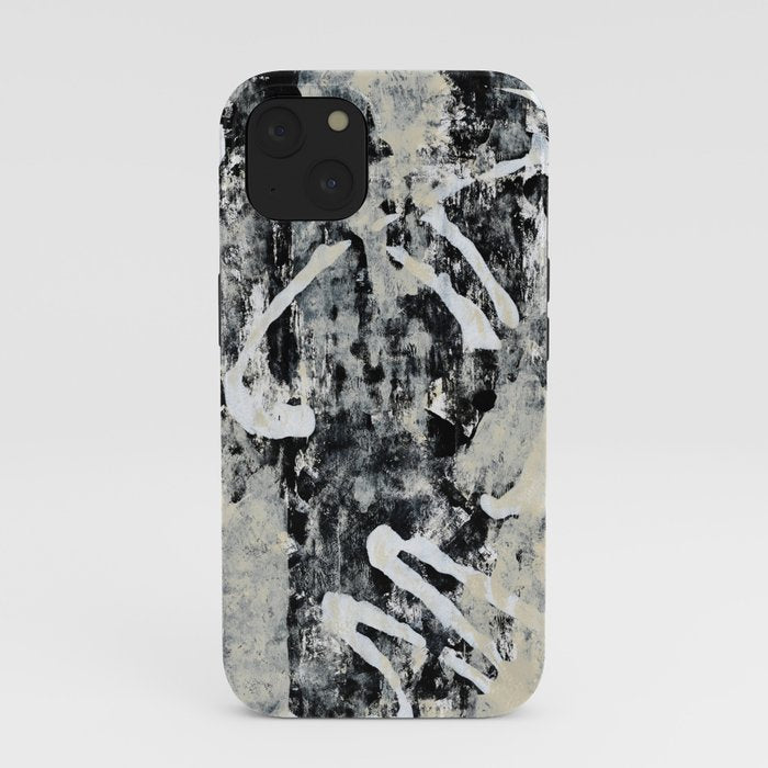 003: a vibrant abstract design in black and white by Alyssa Hamilton Art  iPhone Case
