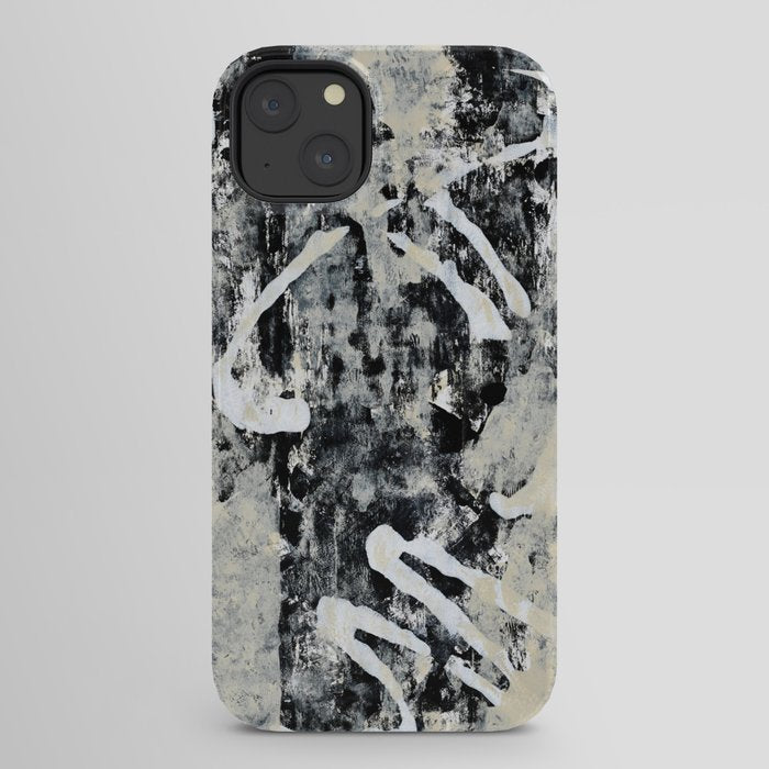 003: a vibrant abstract design in black and white by Alyssa Hamilton Art  iPhone Case