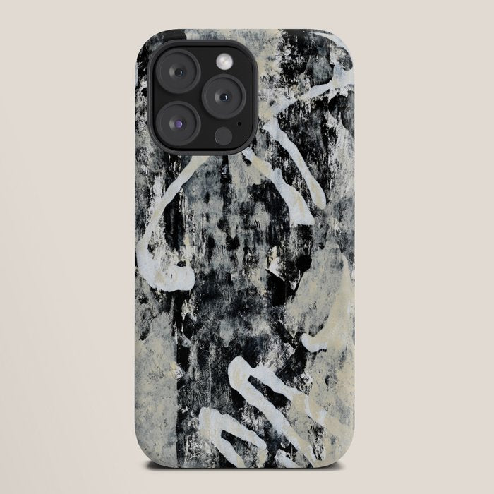 003: a vibrant abstract design in black and white by Alyssa Hamilton Art  iPhone Case
