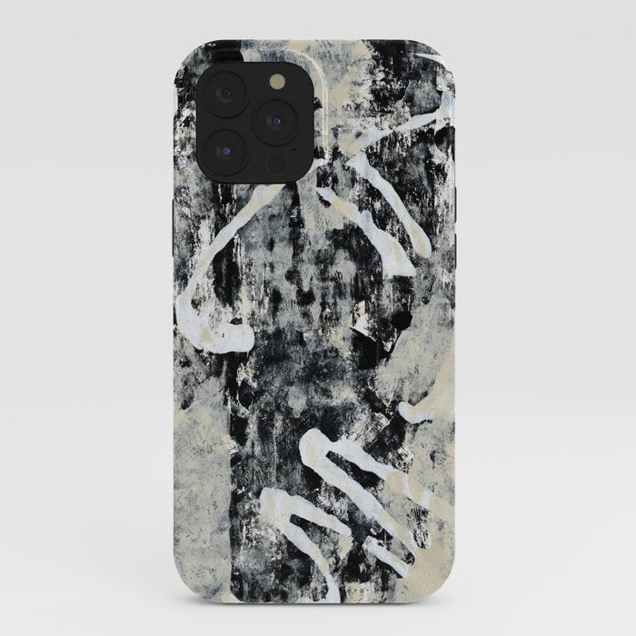 003: a vibrant abstract design in black and white by Alyssa Hamilton Art  iPhone Case