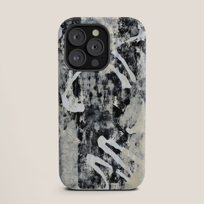003: a vibrant abstract design in black and white by Alyssa Hamilton Art  iPhone Case
