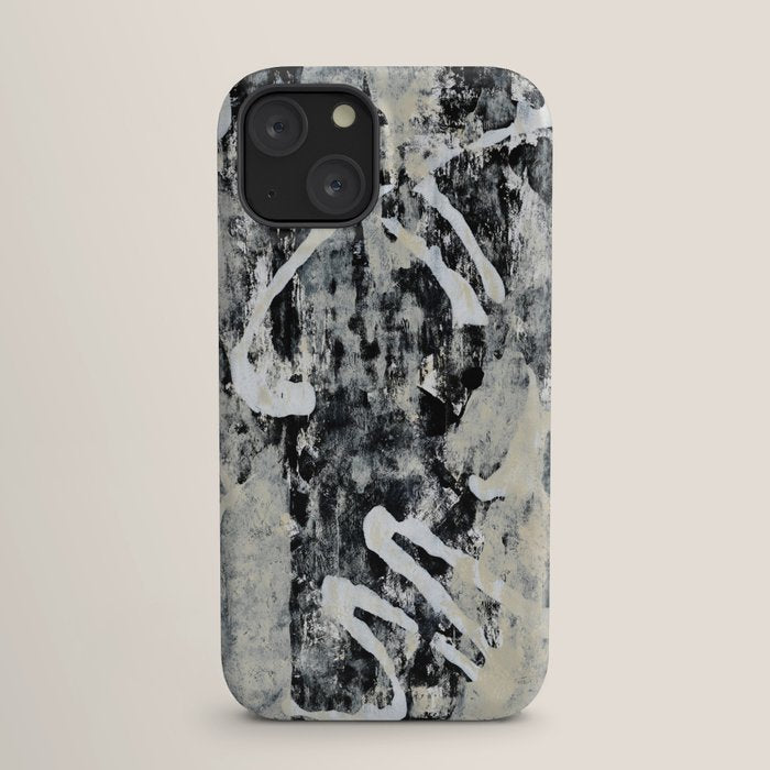 003: a vibrant abstract design in black and white by Alyssa Hamilton Art  iPhone Case