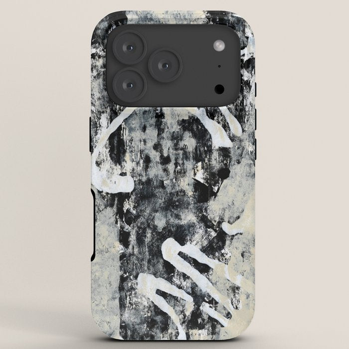 003: a vibrant abstract design in black and white by Alyssa Hamilton Art  iPhone Case