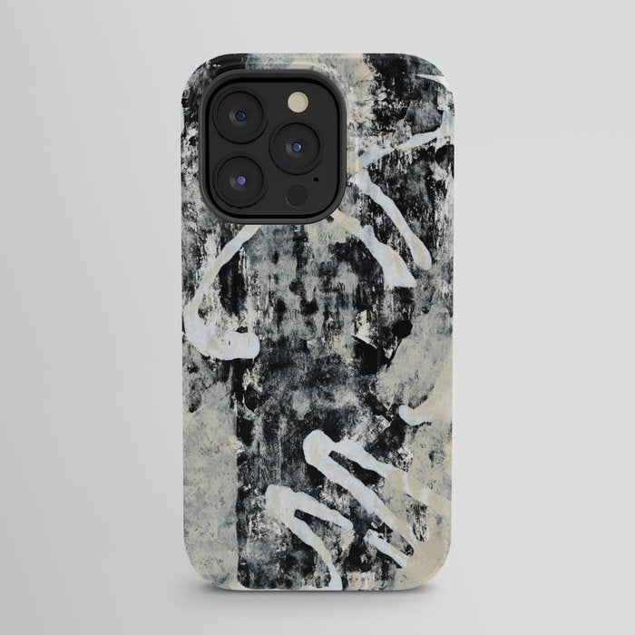 003: a vibrant abstract design in black and white by Alyssa Hamilton Art  iPhone Case