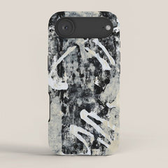003: a vibrant abstract design in black and white by Alyssa Hamilton Art  iPhone Case