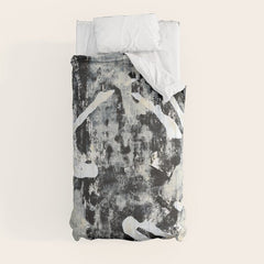 003: a vibrant abstract design in black and white by Alyssa Hamilton Art  Comforter