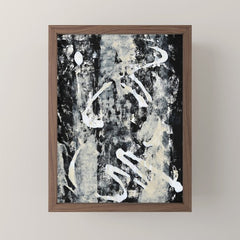 003: a vibrant abstract design in black and white by Alyssa Hamilton Art  Mini Art Print