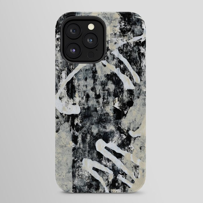 003: a vibrant abstract design in black and white by Alyssa Hamilton Art  iPhone Case