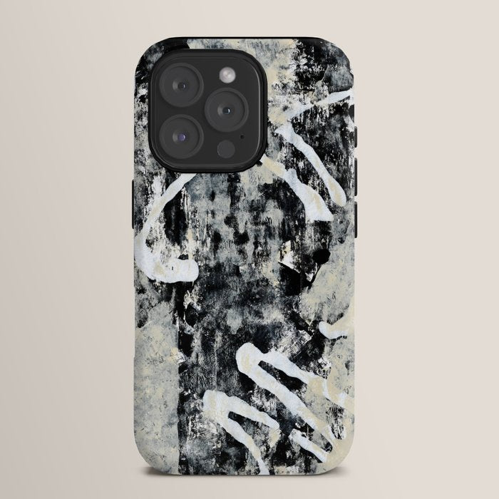 003: a vibrant abstract design in black and white by Alyssa Hamilton Art  iPhone Case