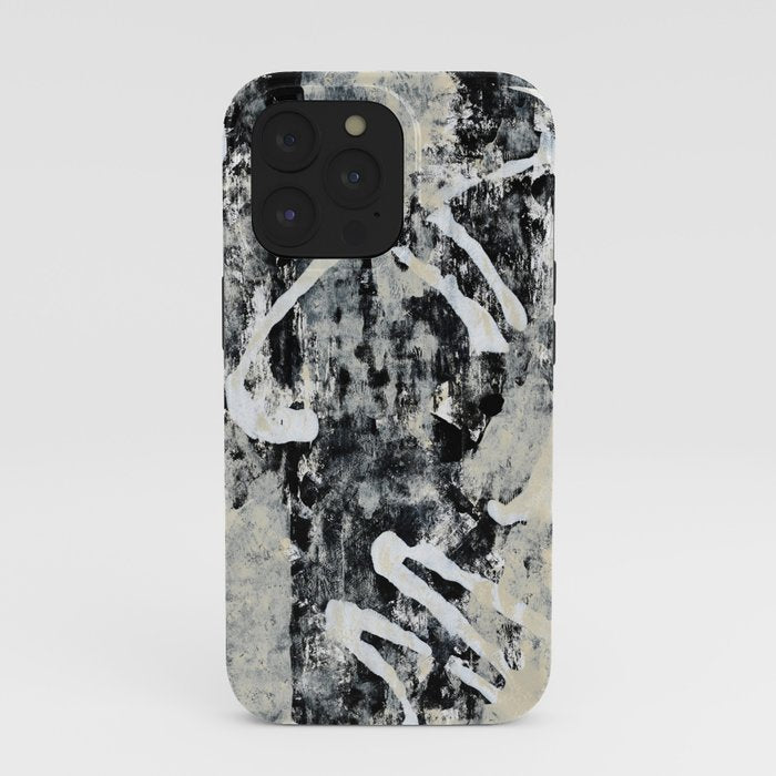 003: a vibrant abstract design in black and white by Alyssa Hamilton Art  iPhone Case