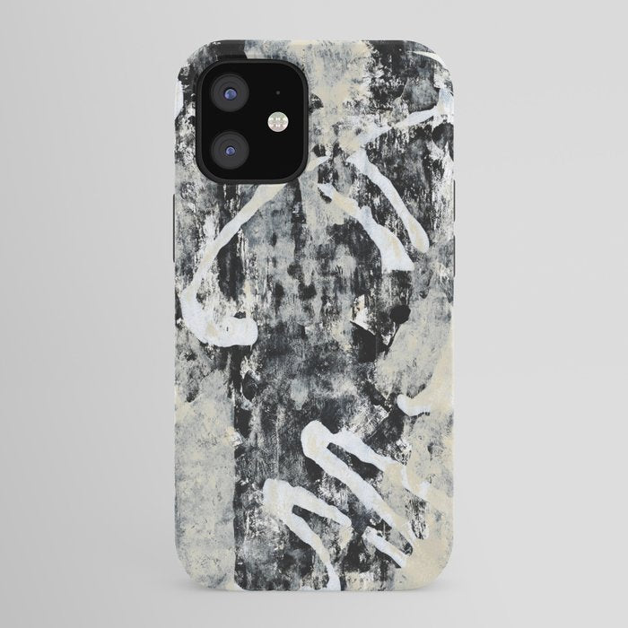 003: a vibrant abstract design in black and white by Alyssa Hamilton Art  iPhone Case