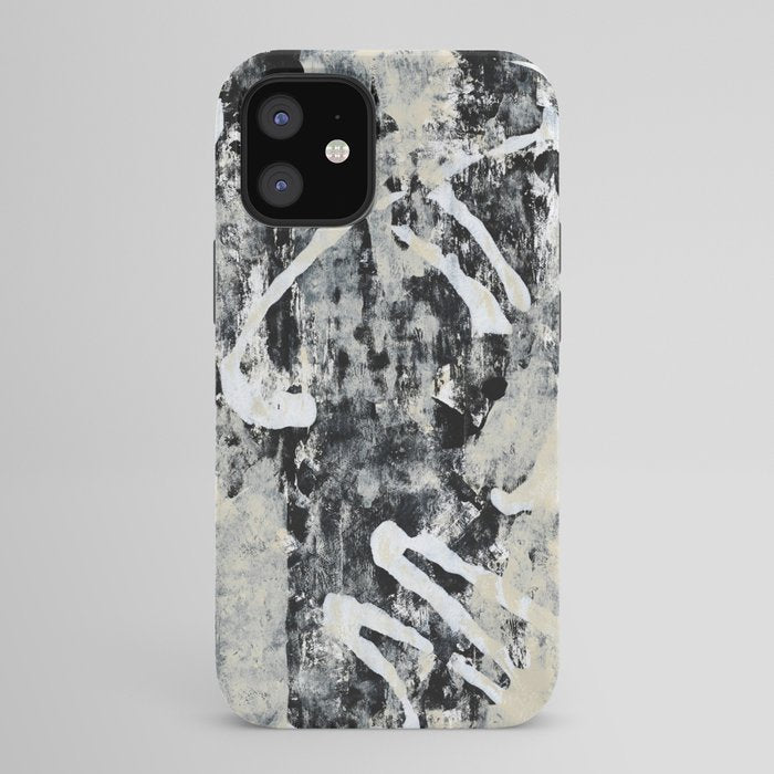 003: a vibrant abstract design in black and white by Alyssa Hamilton Art  iPhone Case