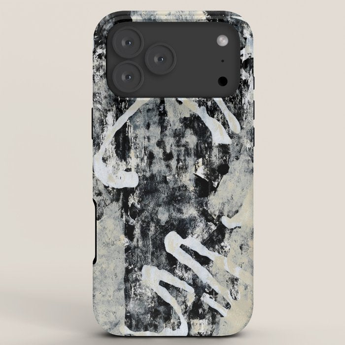 003: a vibrant abstract design in black and white by Alyssa Hamilton Art  iPhone Case