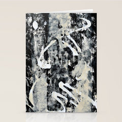 003: a vibrant abstract design in black and white by Alyssa Hamilton Art  Stationery Card