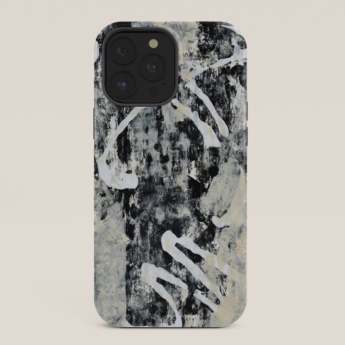 003: a vibrant abstract design in black and white by Alyssa Hamilton Art  iPhone Case
