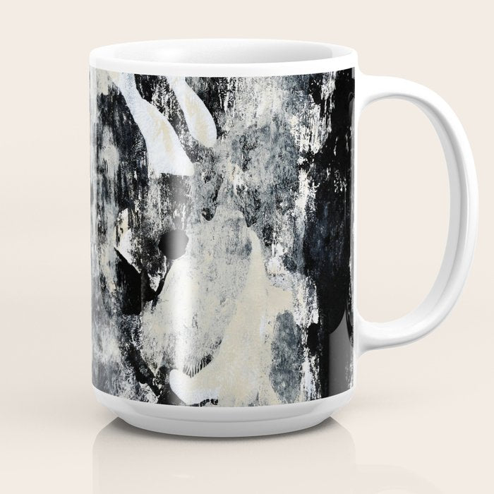 003: a vibrant abstract design in black and white by Alyssa Hamilton Art  Coffee Mug