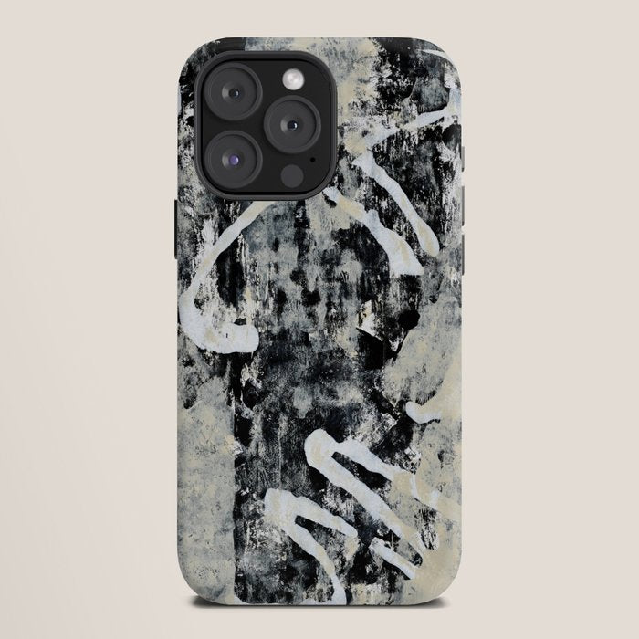 003: a vibrant abstract design in black and white by Alyssa Hamilton Art  iPhone Case