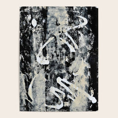 003: a vibrant abstract design in black and white by Alyssa Hamilton Art  Poster