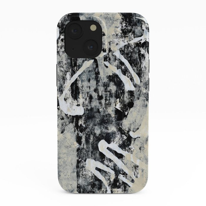 003: a vibrant abstract design in black and white by Alyssa Hamilton Art  iPhone Case