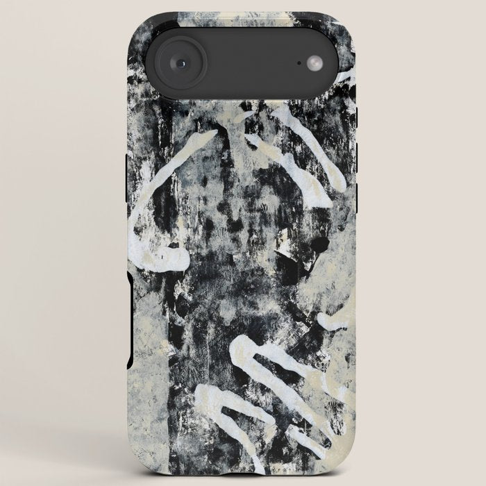003: a vibrant abstract design in black and white by Alyssa Hamilton Art  iPhone Case