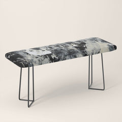 003: a vibrant abstract design in black and white by Alyssa Hamilton Art  Bench