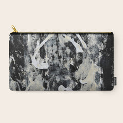 003: a vibrant abstract design in black and white by Alyssa Hamilton Art  Carry All Pouch