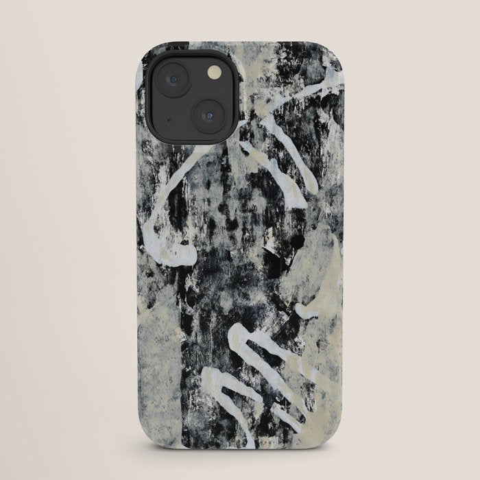 003: a vibrant abstract design in black and white by Alyssa Hamilton Art  iPhone Case