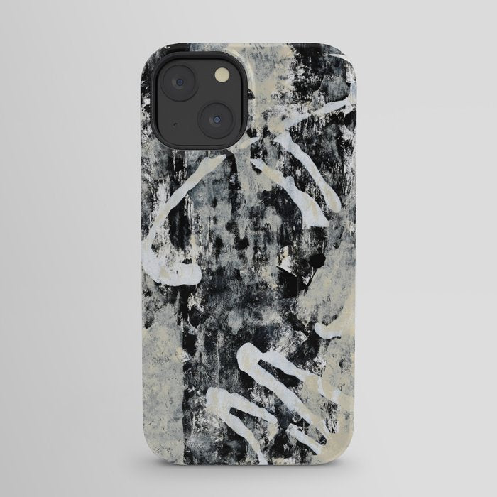 003: a vibrant abstract design in black and white by Alyssa Hamilton Art  iPhone Case