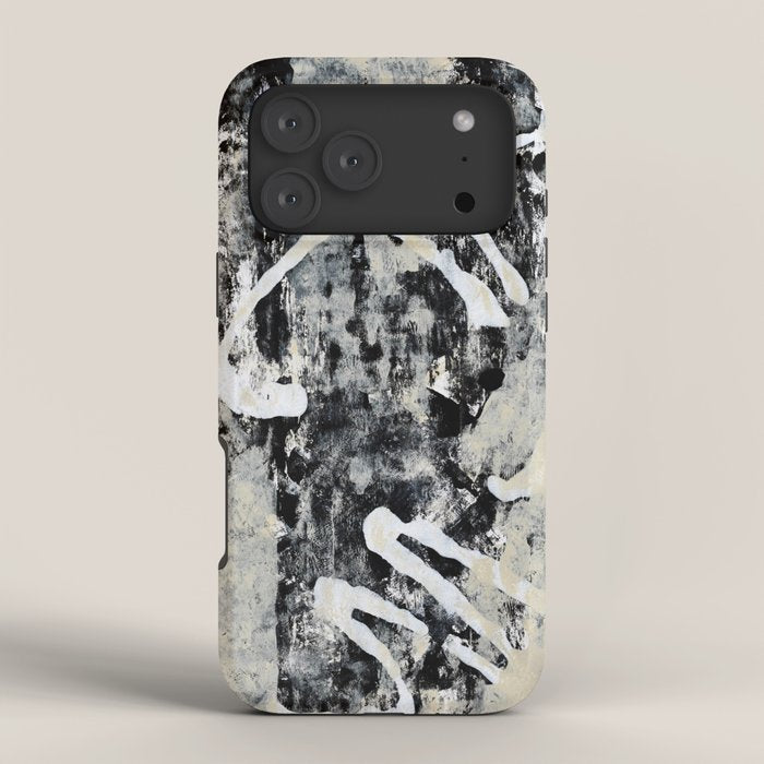 003: a vibrant abstract design in black and white by Alyssa Hamilton Art  iPhone Case