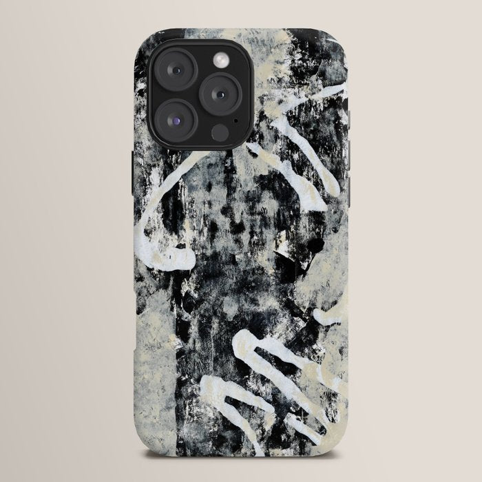 003: a vibrant abstract design in black and white by Alyssa Hamilton Art  iPhone Case