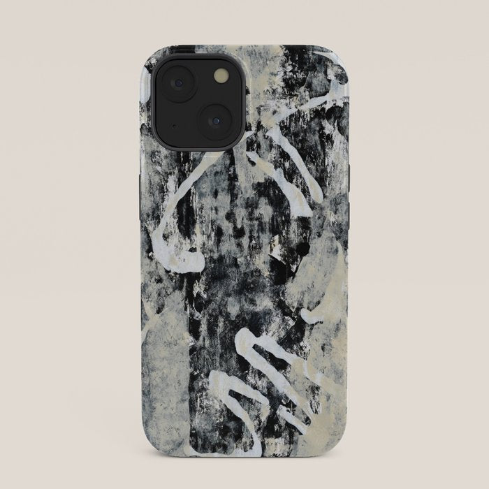 003: a vibrant abstract design in black and white by Alyssa Hamilton Art  iPhone Case