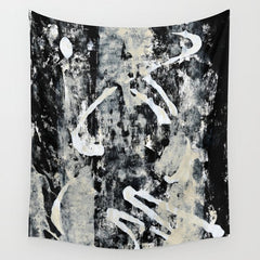 003: a vibrant abstract design in black and white by Alyssa Hamilton Art  Wall Tapestry