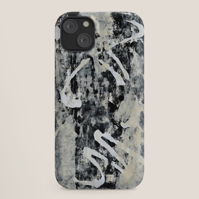 003: a vibrant abstract design in black and white by Alyssa Hamilton Art  iPhone Case