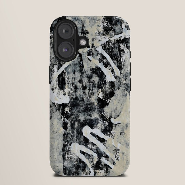 003: a vibrant abstract design in black and white by Alyssa Hamilton Art  iPhone Case