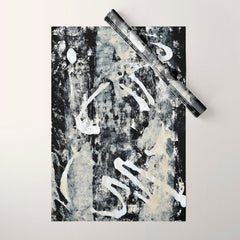 003: a vibrant abstract design in black and white by Alyssa Hamilton Art  Wrapping Paper