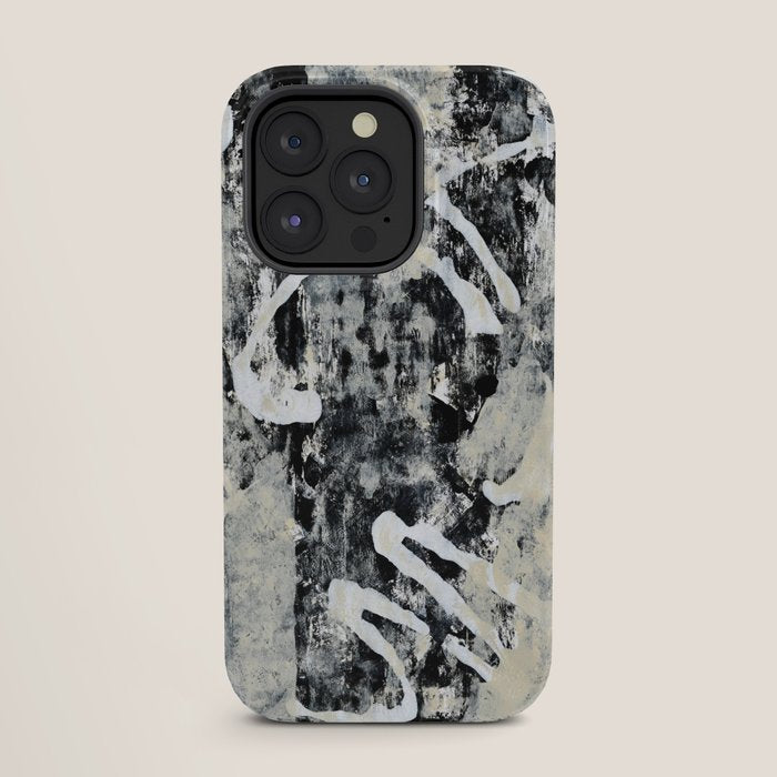 003: a vibrant abstract design in black and white by Alyssa Hamilton Art  iPhone Case