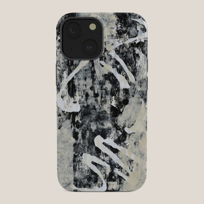 003: a vibrant abstract design in black and white by Alyssa Hamilton Art  iPhone Case