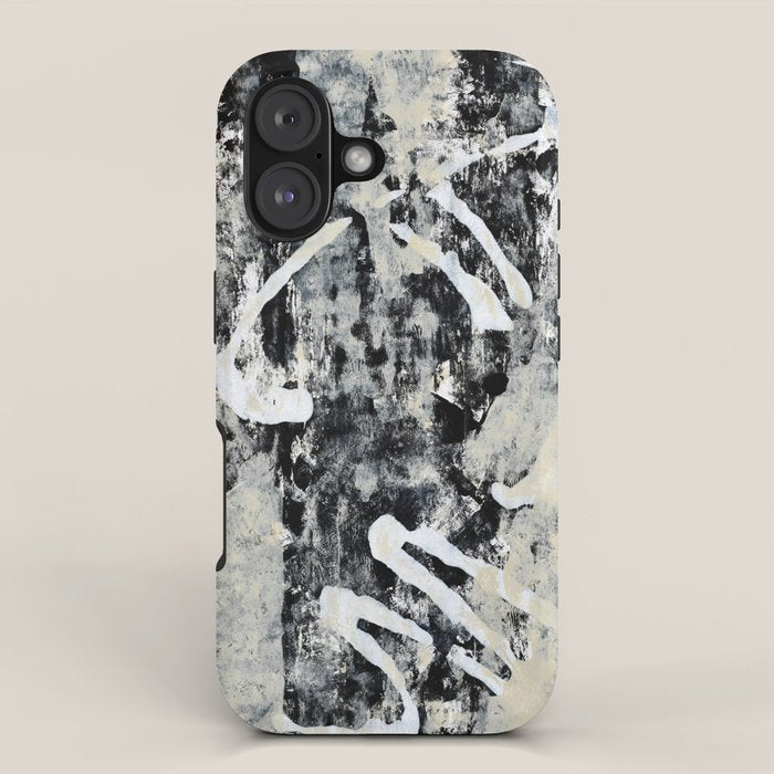 003: a vibrant abstract design in black and white by Alyssa Hamilton Art  iPhone Case