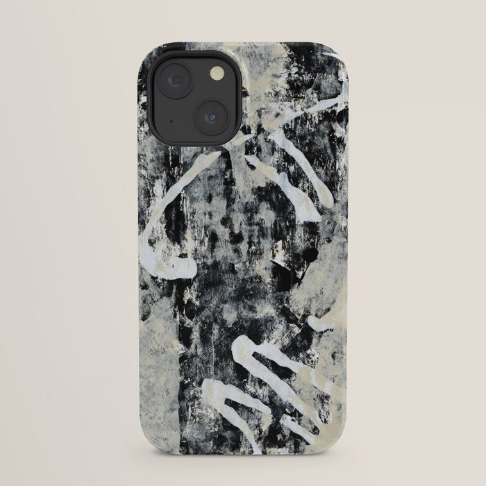 003: a vibrant abstract design in black and white by Alyssa Hamilton Art  iPhone Case