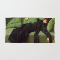 A Decadent Girl - Ramon Casas Bath Towel