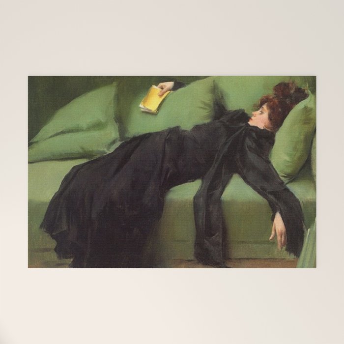 A Decadent Girl - Ramon Casas Welcome Mat