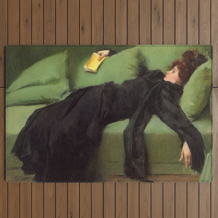 A Decadent Girl - Ramon Casas Outdoor Rug