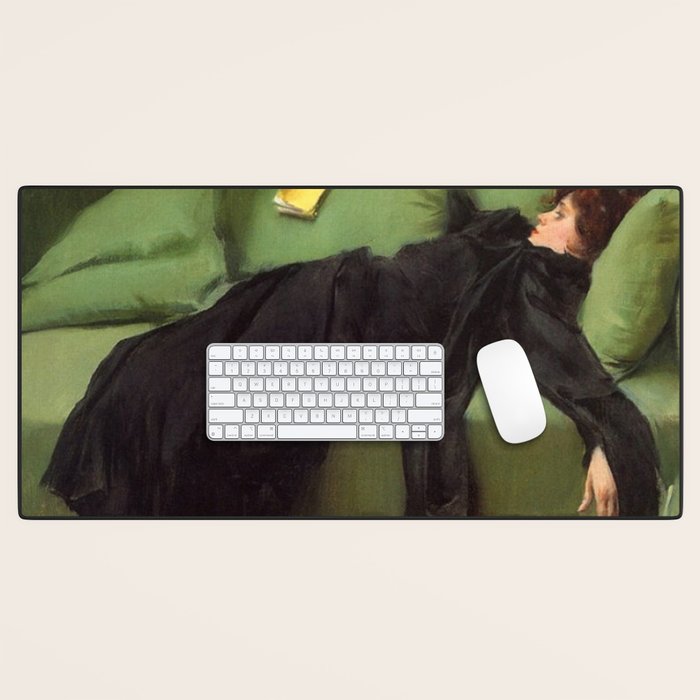 A Decadent Girl - Ramon Casas Desk Mat
