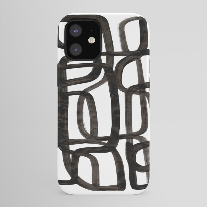 Writing On The Wall' Mid Century Modern Fun Abstract Shapes  iPhone Case
